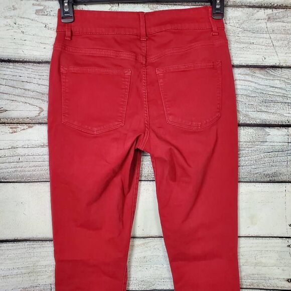 Maurices Women’s High Rise Skinny Pants Red Size S Stretch Denim - Picture 4 of 7